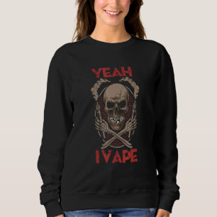 Ja, jag vapar gotisk dödskalle med ben som håller  t shirt