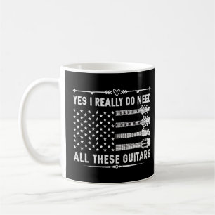 Ja, jag Verkligen behöver alla dessa gitarrer T-sh Kaffemugg