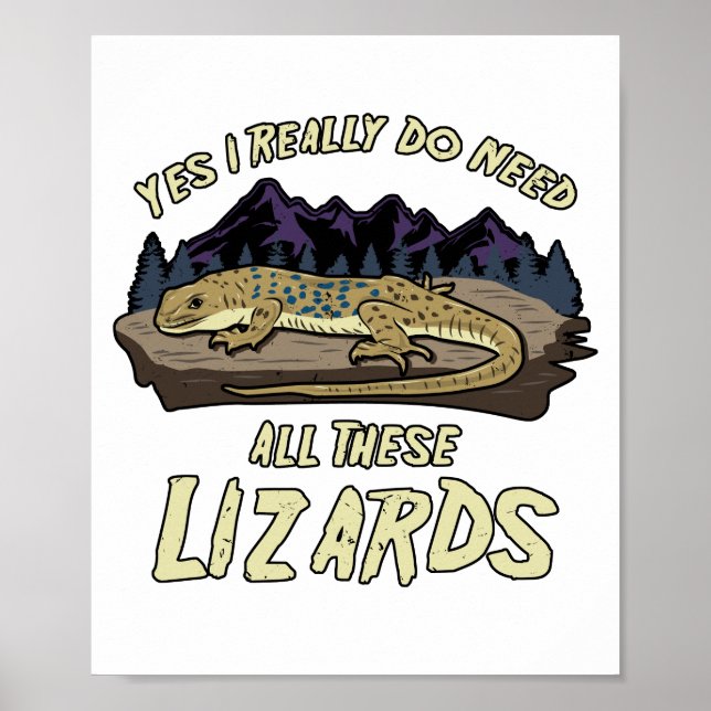 Ja, jag Verkligen behöver alla dessa Lizards Repti Poster (Framsidan)