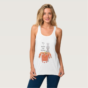 Ja, jag Verkligen som Shrimp Funny T-Shirt-Tanktop Linne Med Racerback