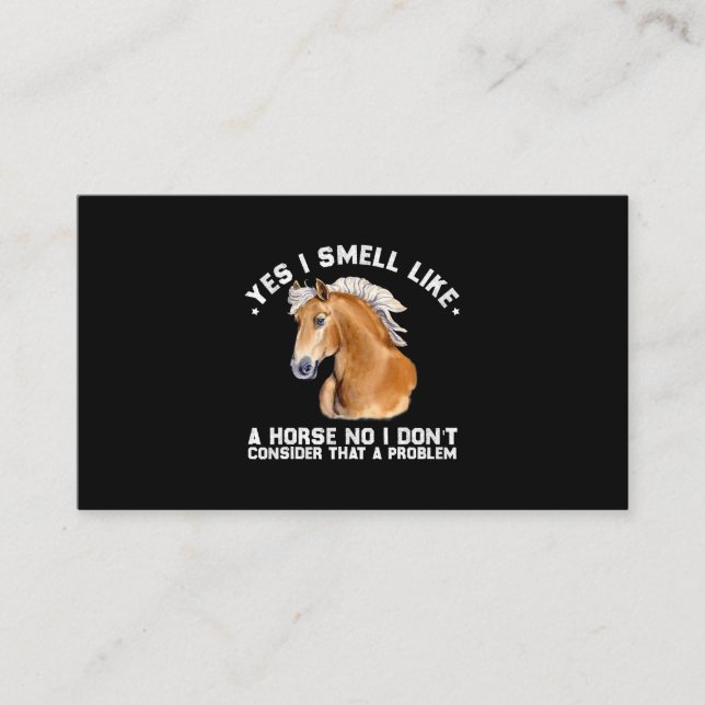 Ja, jag vill ha en häst... jag anser inte att en visitkort (Framsida)