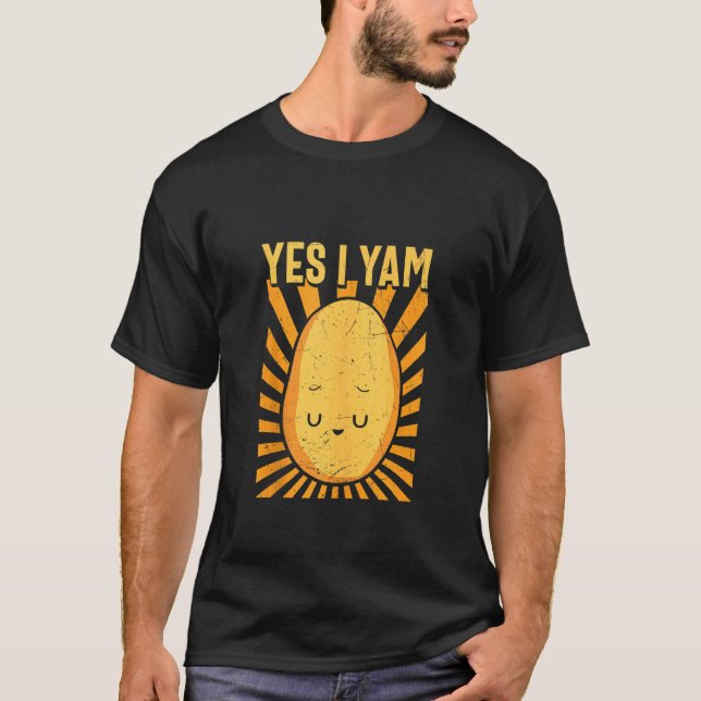 Ja, jag Yam Funny Thanksgiving Halloween Matching  T Shirt (Framsida)