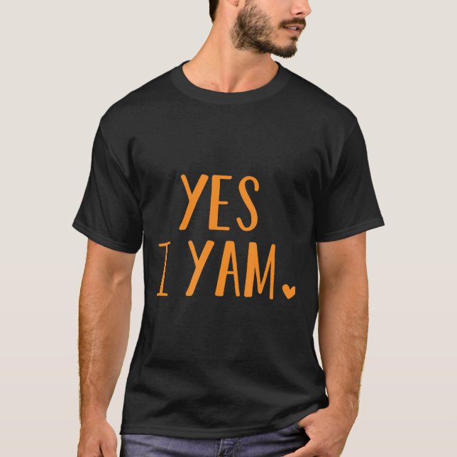 Ja, jag Yam Funny Thanksgiving Halloween Matching  T Shirt (Framsida)