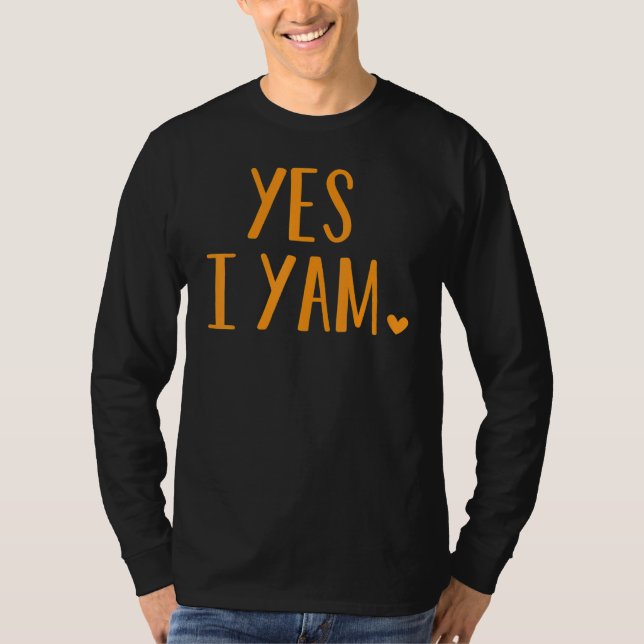 Ja, jag Yam Thanksgiving Halloween Matching Couple T Shirt (Framsida)