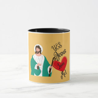 "Ja, Jesus älskar mig" Gul Mugg