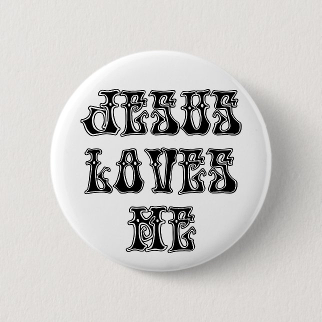 Ja!  Jesus älskar mig! Knapp (Framsida)