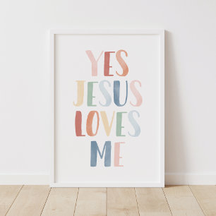 Ja Jesus Älskar Mig Regnbåge Nursery Dekor