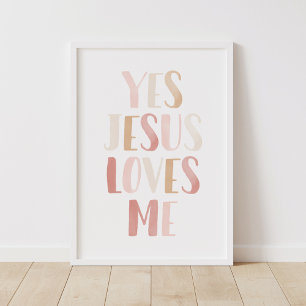 Ja Jesus Älskar Mig Rosa Flickrum Dekor