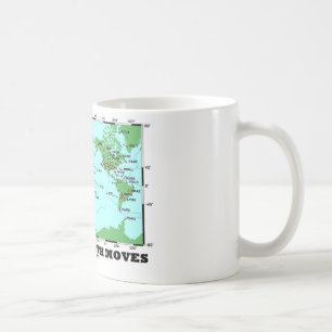 Ja jordflyttningarna (plätera Tectonicsjordskalv) Kaffemugg