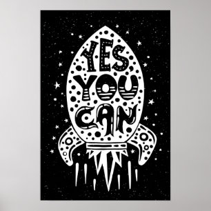 Ja kan du Rocketship Poster