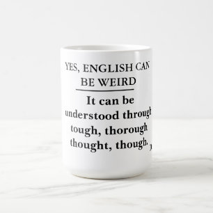 Ja kan engelska vara kusligt -- grammatikpolismugg kaffemugg