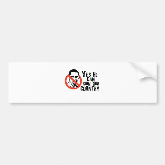 JA KAN HAN FÖRDÄRVA VÅRT LAND BILDEKAL (Framsidan)