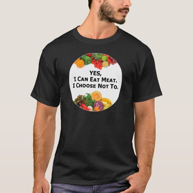 JA kan jag äta kött som jag väljer inte - Tee Shirt (Framsida)