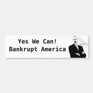 Ja kan vi! Bankruttt Amerika Bildekal