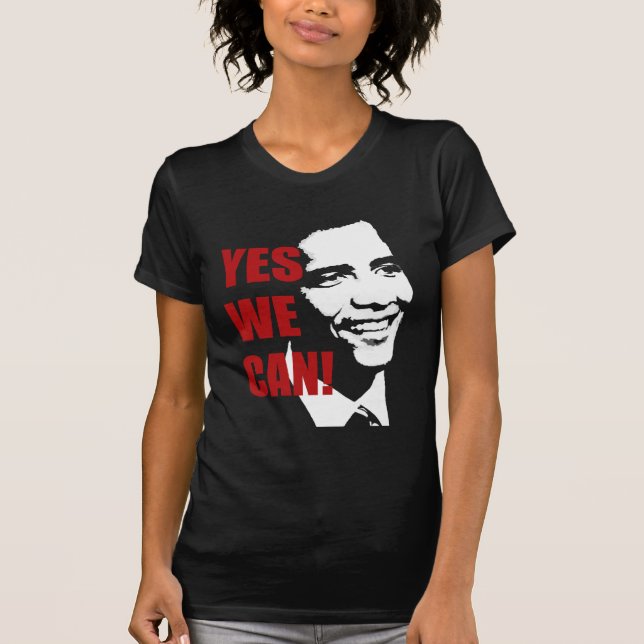 Ja kan vi den Barack Obama skjortan Tee Shirt (Framsida)