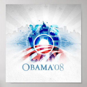 JA KAN VI - den Obama '08 affischen Poster