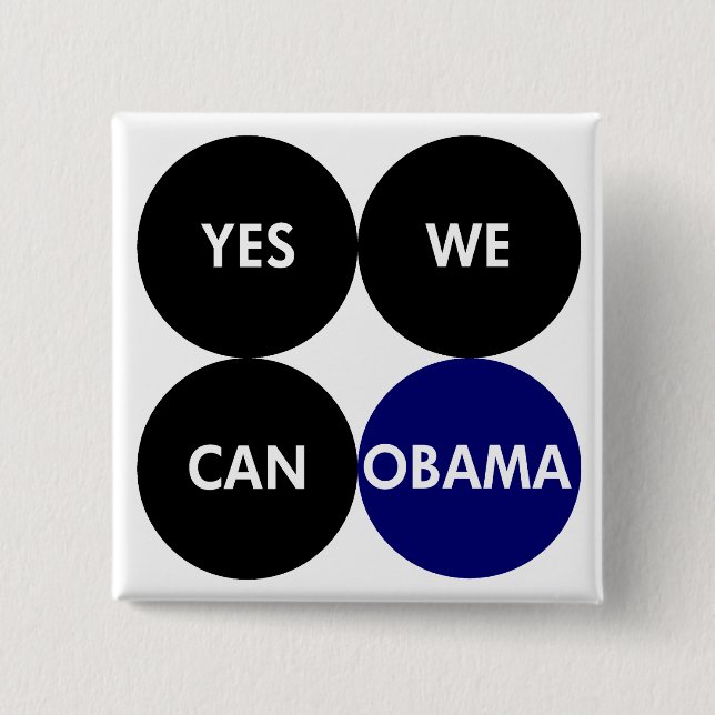 Ja kan vi Obama klämma fast Knapp (Framsida)