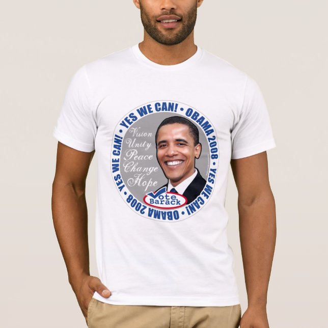 Ja kan vi! Obama skjorta Tee Shirt (Framsida)
