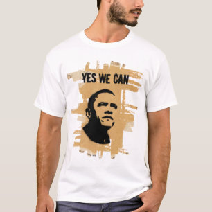 JA KAN VI papp (för båda sidor) stencilerar W T Shirt