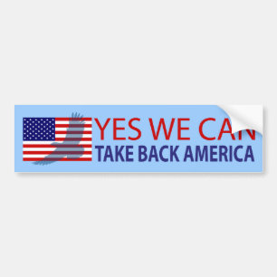 Ja kan vi ta tillbaka Amerika Bildekal