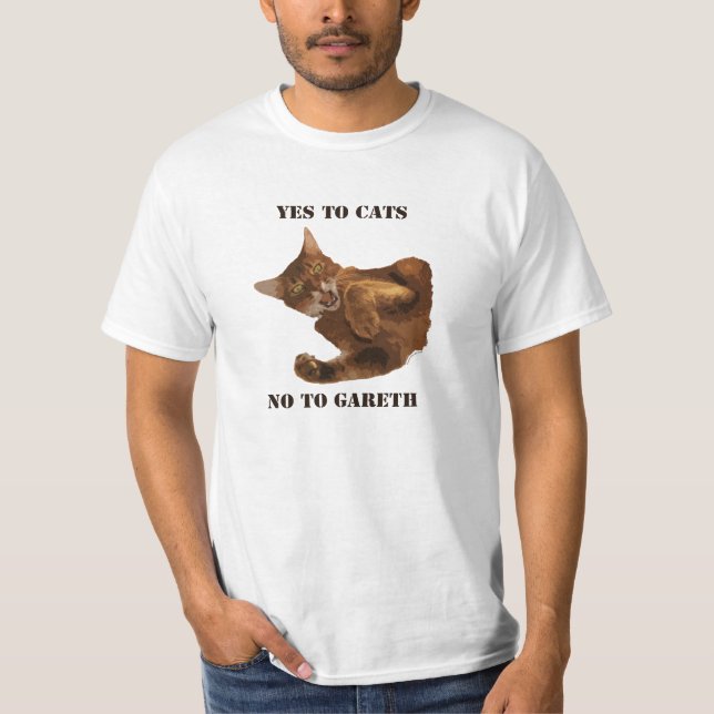 Ja katter, ingen Gareth T-tröja Tee Shirt (Framsida)