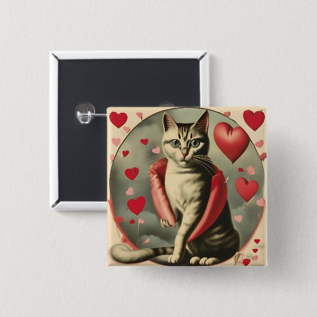 ja kattunge gurl knapp (Framsida & baksida)