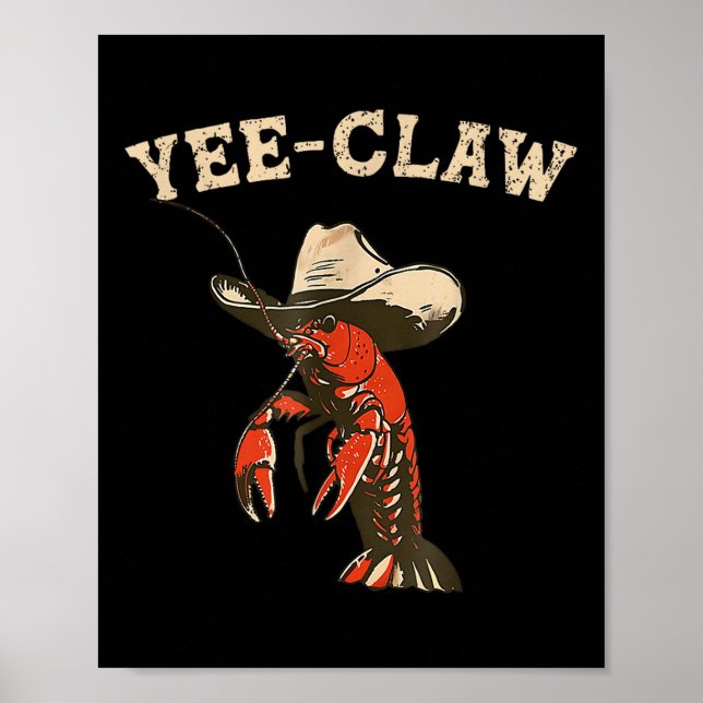 Ja, Klo! Funny Kräftor Cajun Seafood Festival Poster (Framsidan)