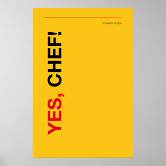 JA, KOCK! – Rolig köksaffisch Poster
