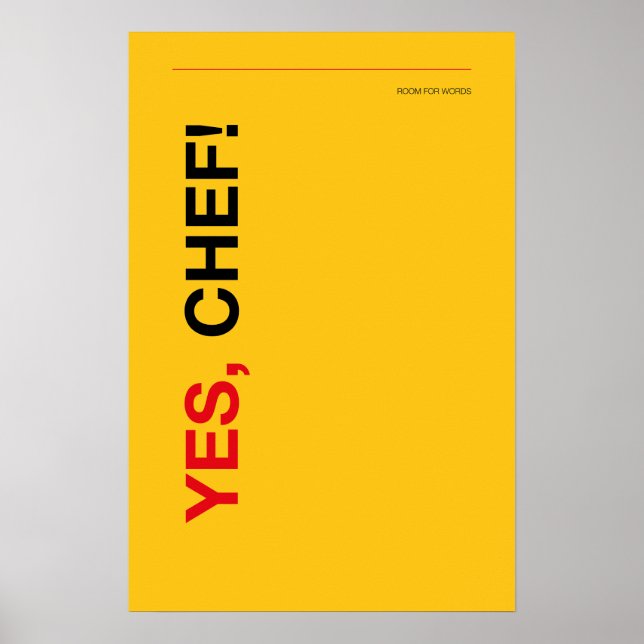 JA, KOCK! – Rolig köksaffisch Poster (Framsidan)