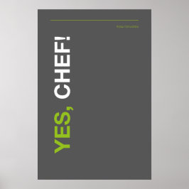 JA, KOCK! – Rolig köksaffisch Poster