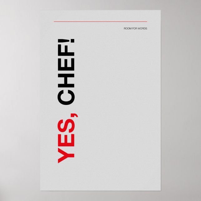 JA, KOCK! – Rolig köksaffisch Poster (Framsidan)