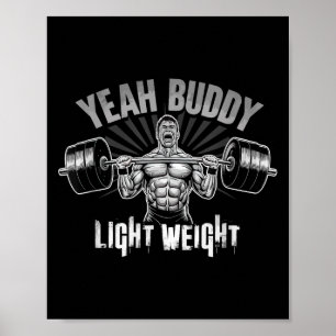 Ja Kompis Lätt Vikt Bodybuilding Gym Rollynga Vikt Poster