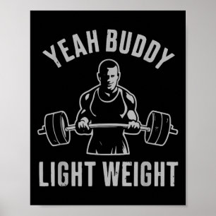 Ja Kompis Lätt Vikt Bodybuilding Gym Tyngdlyftning Poster