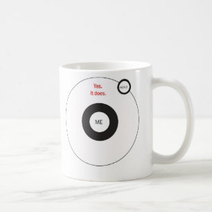 Ja kretsar världen runt om mig kaffemugg
