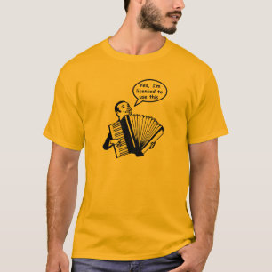 Ja licenserade I-förmiddagen för att använda de T-shirt