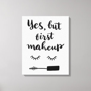 Ja men första Makeup Canvastryck
