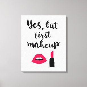 Ja men första Makeup gullig formulera Canvastryck