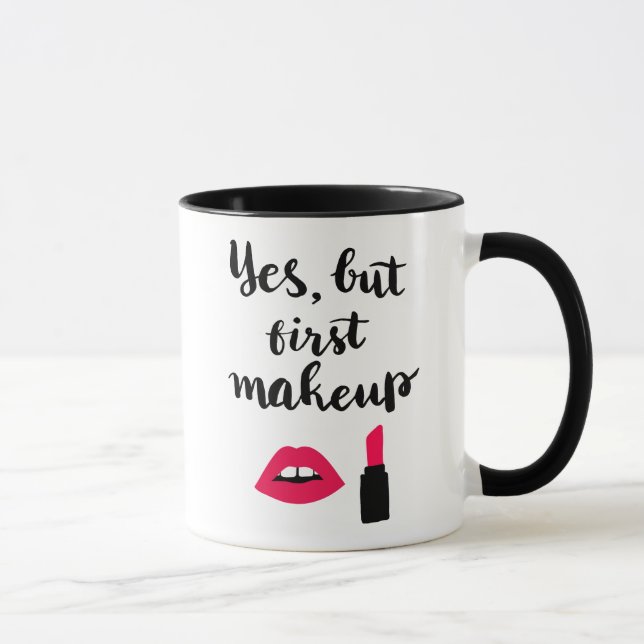 Ja men första Makeup gullig | formulera Mugg (Höger)