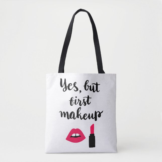 Ja men första Makeup gullig | formulera Tygkasse (Framsida)