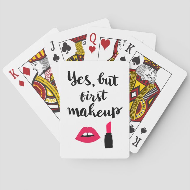 Ja, men första Makeup | Tur fras Casinokort (Baksidan)