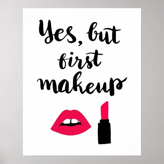 Ja, men första Makeup | Tur fras Poster (Framsidan)