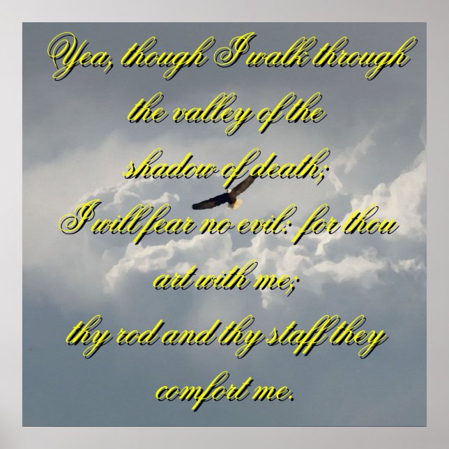 Ja, men jag går genom dalen efter döden poster (Framsidan)