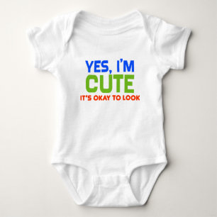 "Ja mig gullig" rolig baby för förmiddag T Shirt