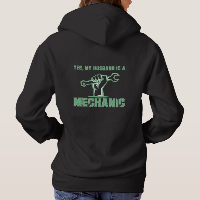 Ja, min Make är en mekanisk - Mekanics fru T Shirt (Baksida)