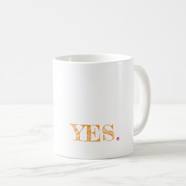 JA. Modern typografi Artisan Motivational Roligt Kaffemugg (Framsida höger)