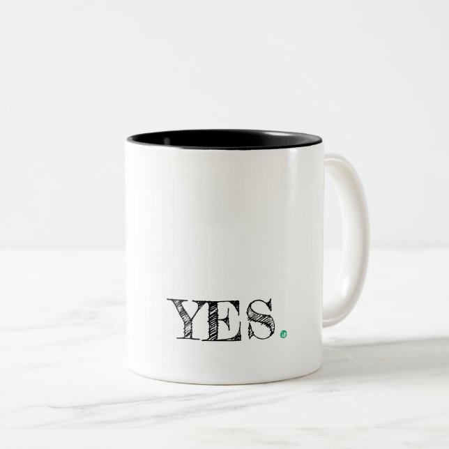 JA. Modern typografi Artisan Motivational Roligt Två-Tonad Mugg (Framsida höger)