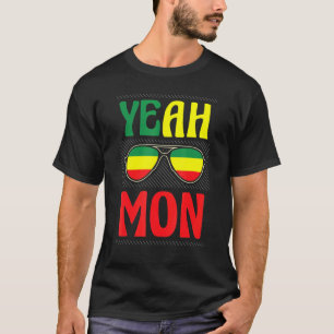 Ja, Mon Jamaican för en Flagga. T Shirt