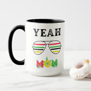 Ja Mon Reggae Färgad Sunglasses Coffee Mugg