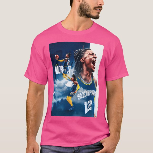 Ja Morant 12 Basketball T Shirt (Framsida)