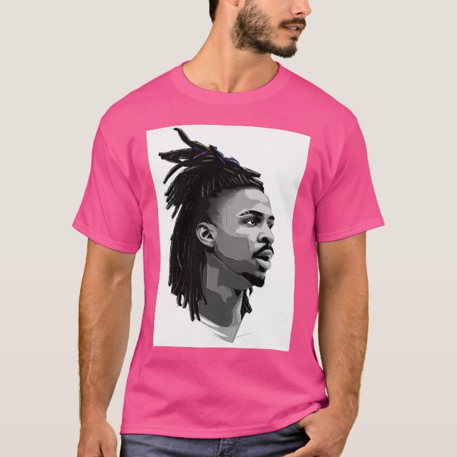Ja Morant Art Draw T Shirt (Framsida)